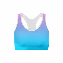 Load image into Gallery viewer, Pink Blue Ombre Sports Bra