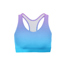 Load image into Gallery viewer, Pink Blue Ombre Sports Bra