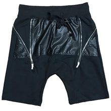 Load image into Gallery viewer, Leather Front Moto Shorts
